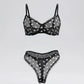 Charming Heart Print 2 Pcs Lingerie Set - OMFORT