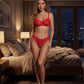 Charming Heart Print 2 Pcs Lingerie Set - OMFORT