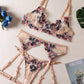 Blossom Sheer 4 Pcs Lingerie Set - OMFORT
