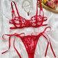 Heart Bow Strap 2 Pcs Lingerie Set - OMFORT