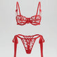 Heart Bow Strap 2 Pcs Lingerie Set - OMFORT