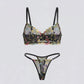 Floral Sheer 2 Pcs Lingerie Set - OMFORT