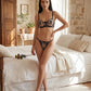 Lace Embroidered Floral 2 Pcs Lingerie Set OMFORT