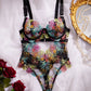 Floral Lace Embroidered One Piece Lingerie Bodysuit OMFORT