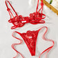 Floral Embroidered Bra and Panty 2Pcs Lingerie Set OMFORT