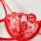 Floral Embroidered Bra and Panty 2Pcs Lingerie Set OMFORT