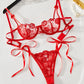 Floral Embroidered Bra and Panty 2Pcs Lingerie Set OMFORT