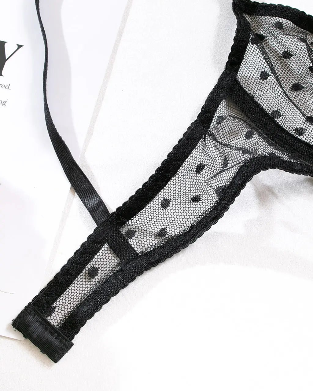 Polka Dot Through Sexy 2Pcs Lingerie Set OMFORT
