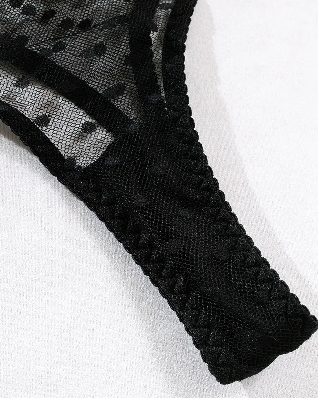 Polka Dot Through Sexy 2Pcs Lingerie Set OMFORT