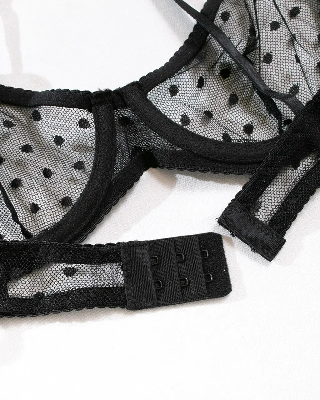 Polka Dot Through Sexy 2Pcs Lingerie Set OMFORT