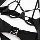 Bow Strappy Gloved Garter 7Pcs Lingerie Set OMFORT