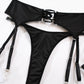 Bow Strappy Gloved Garter 7Pcs Lingerie Set OMFORT