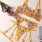 Floral Embroidered Sheer Lace 5Pcs Lingerie Set OMFORT