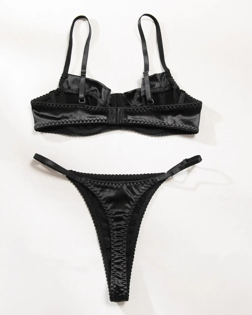 Sexy ThinPush-Up Satin 2Pcs Lingerie Set OMFORT