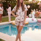 Espresso Martini Short Satin Pajama Set OMFORT