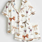 Espresso Martini Coquette Bow Pajama Set OMFORT