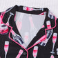 Champagne Bottle Print Pajama Set OMFORT