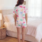 Multicolor Bows Print Pajama Set OMFORT