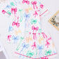 Multicolor Bows Print Pajama Set OMFORT