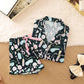 Makeup Party Print Pajama Set OMFORT