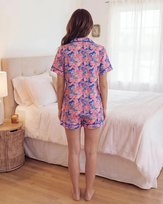 Floral Bow Print Pajama Set OMFORT