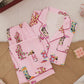Western Cowgirl Boots Print Pajama Set OMFORT