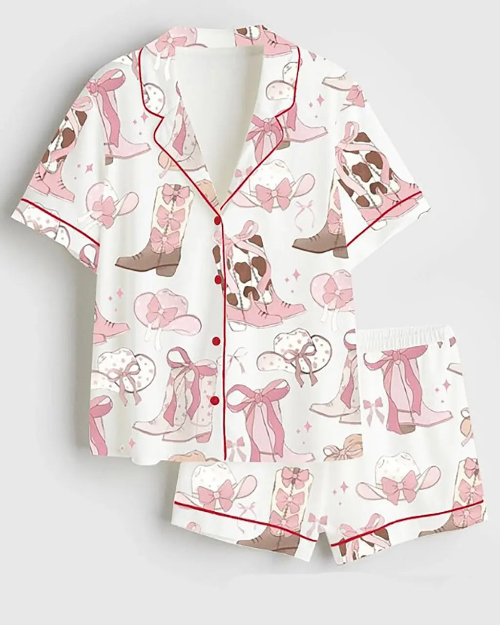 Cowgirl Coquette Bow Pajama Set OMFORT