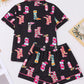 Patterned Cowgirl Boots Pajama Set OMFORT