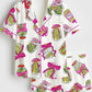 Canned Pickles Bow Print Pajama Set OMFORT