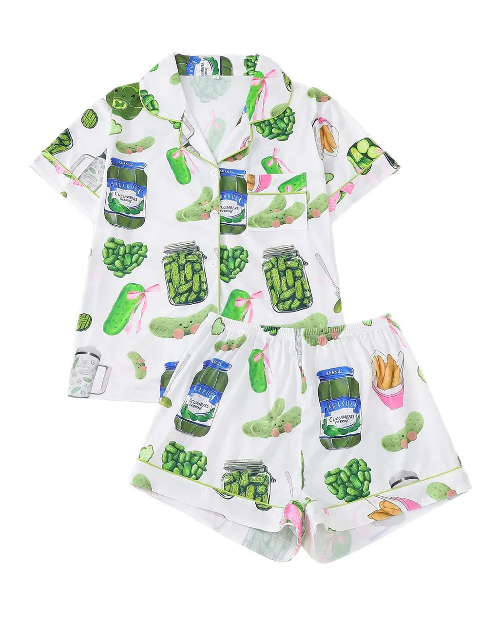 Cucumber Print Pajama Set OMFORT