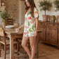 Tropical Flowers Print Pajama Set OMFORT
