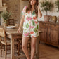 Tropical Flowers Print Pajama Set OMFORT
