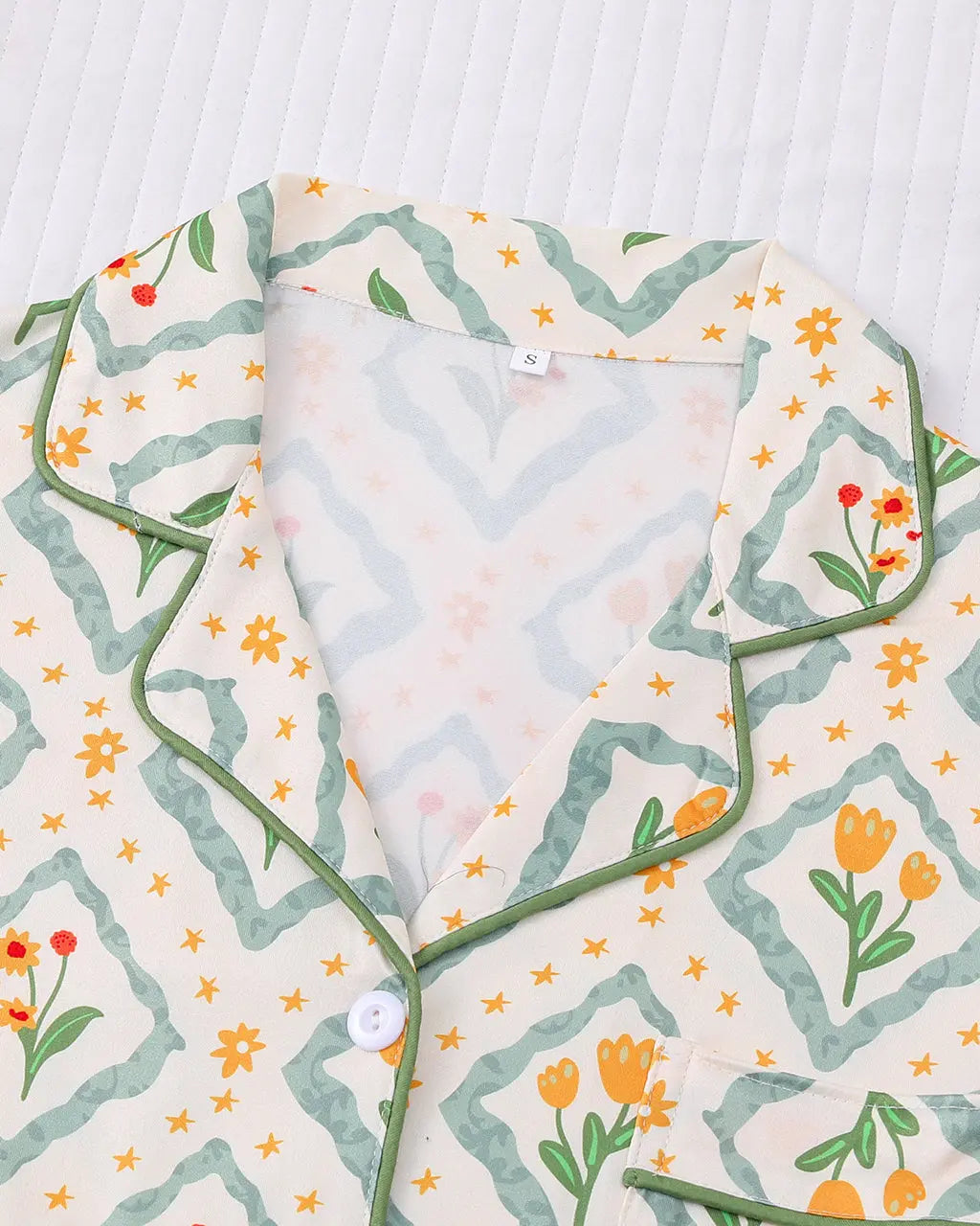 Tulip Print Short Pajama Set OMFORT