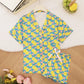 Lemon Pattern Print Pajama Set OMFORT