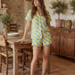 Lemon Pattern Print Pajama Set OMFORT