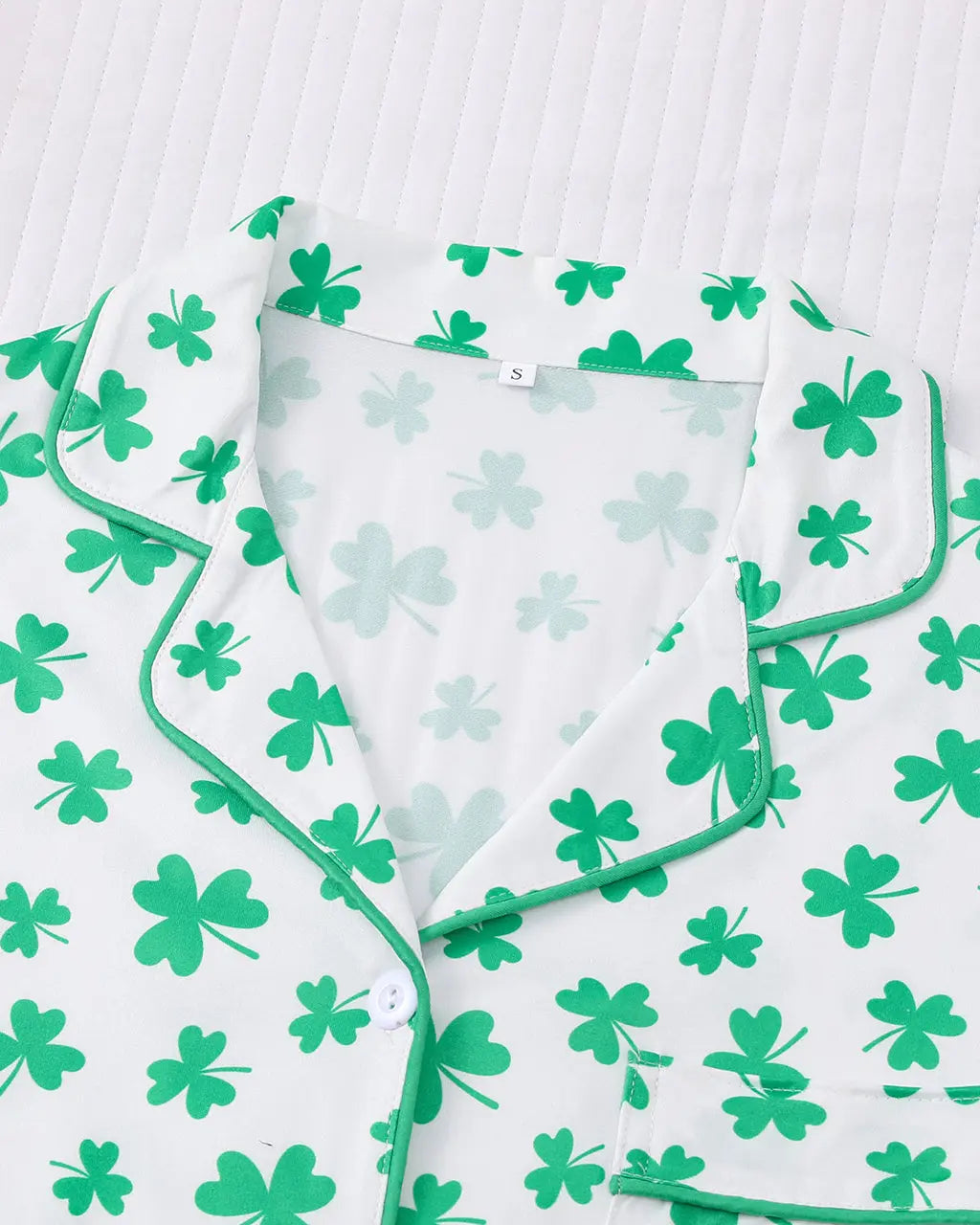 Lucky Clover Print Pajama Set OMFORT