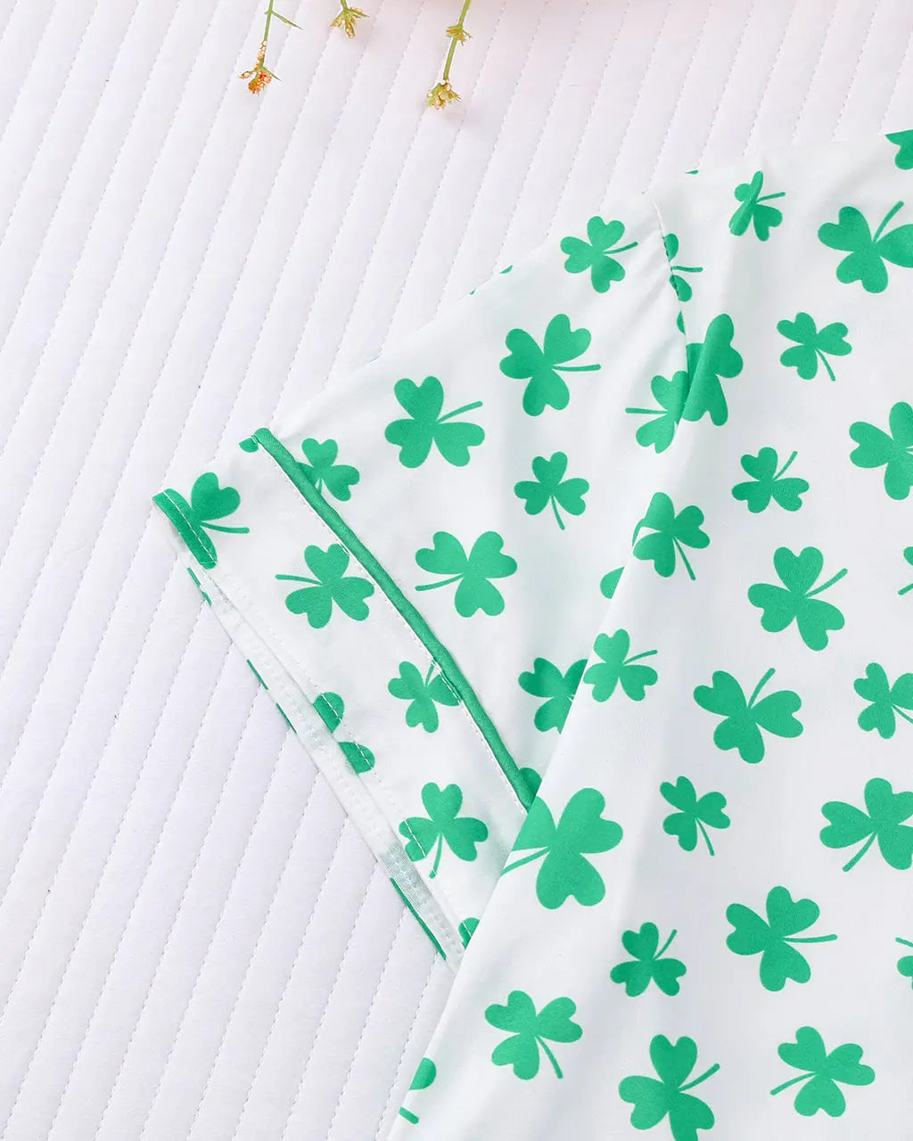 Lucky Clover Print Pajama Set OMFORT