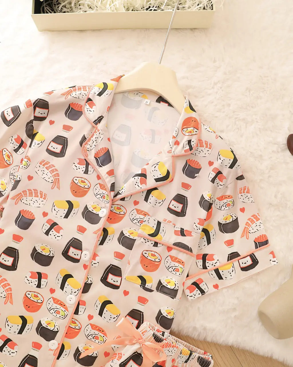 Sushi Print Short Pajama Set OMFORT