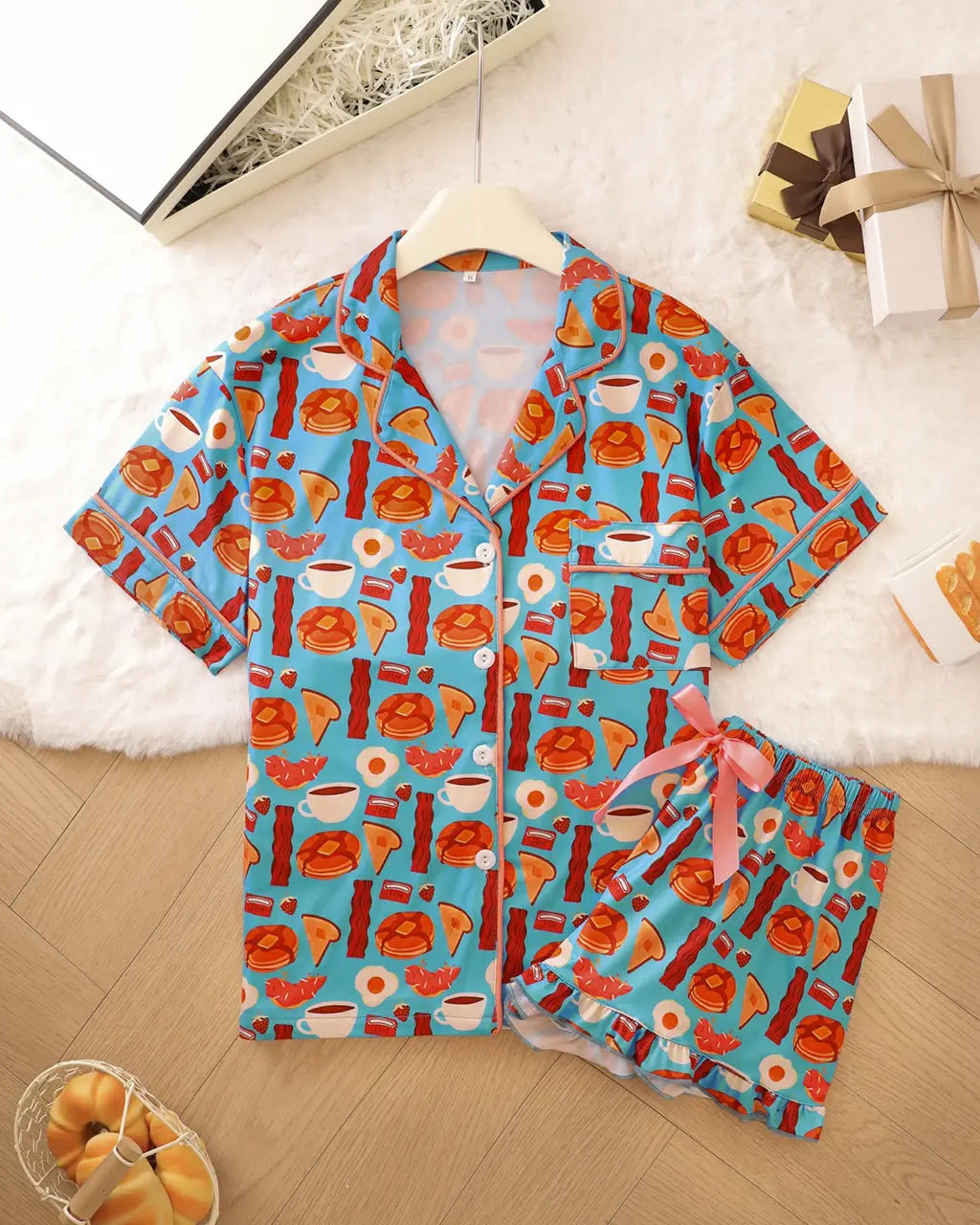 Sushi Print Short Pajama Set OMFORT