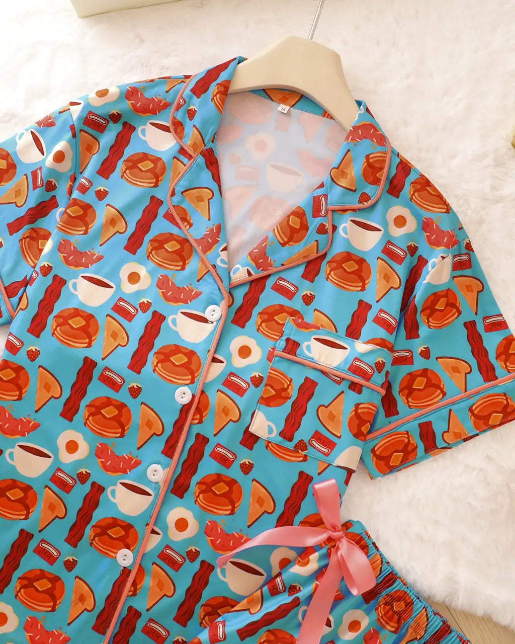 Sushi Print Short Pajama Set OMFORT