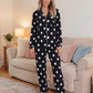 Polka Dot Print Pajama Set OMFORT