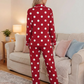 Polka Dot Print Pajama Set OMFORT