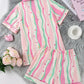 Dopamine Stripe Print Pajama Set OMFORT