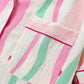 Dopamine Stripe Print Pajama Set OMFORT