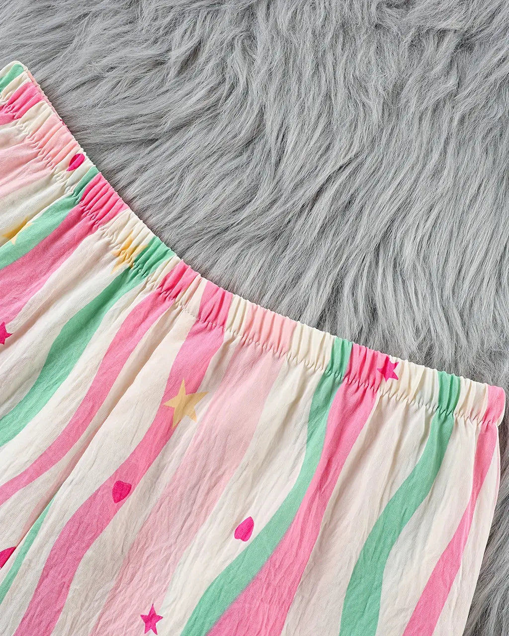 Dopamine Stripe Print Pajama Set OMFORT