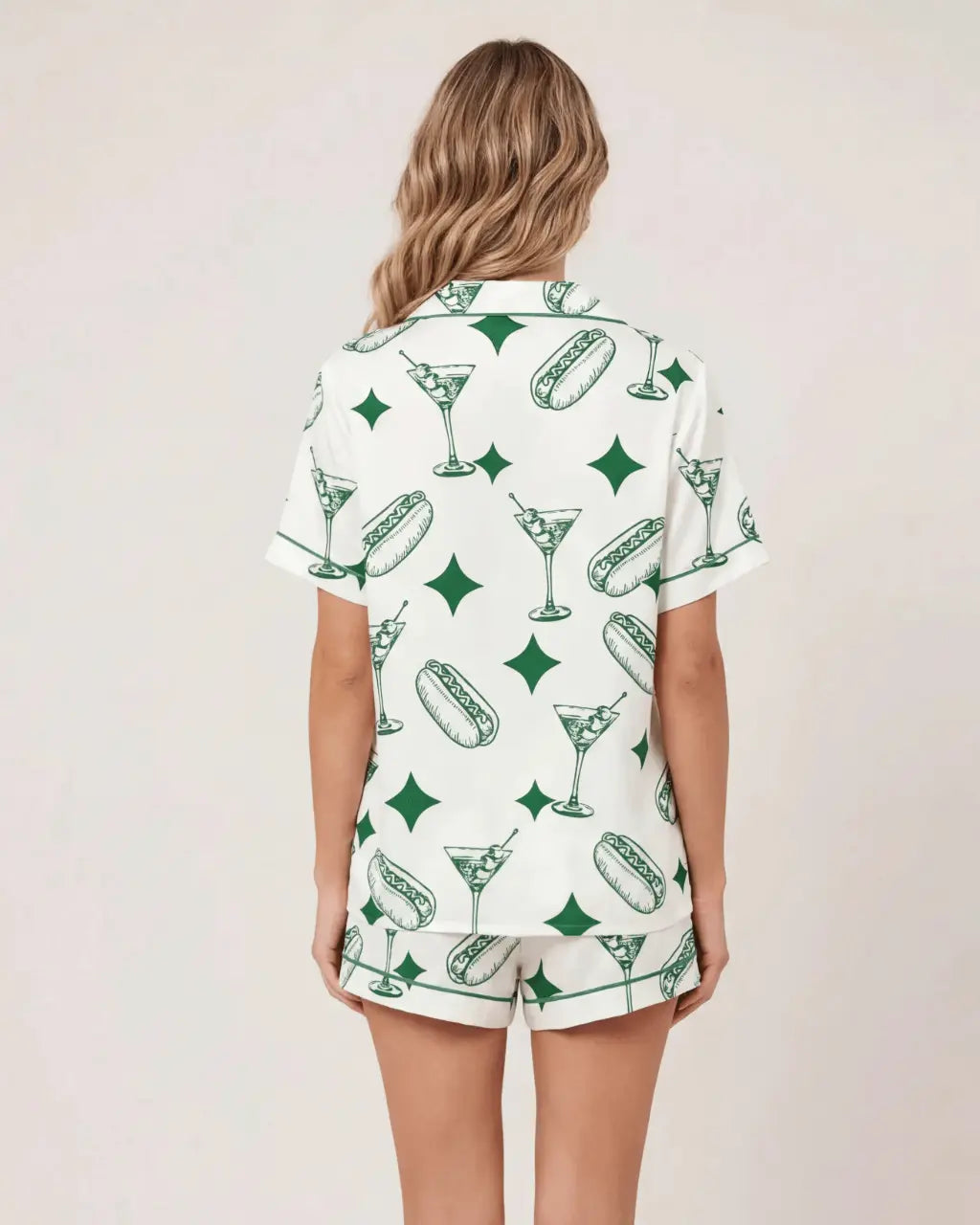 Weenies Hot Dogs Martinis Pajama Set - OMFORT