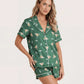 Martini Cocktail Print Short Pajama Set - OMFORT