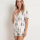 Ski Lover Champagne Short Pajama Set - OMFORT