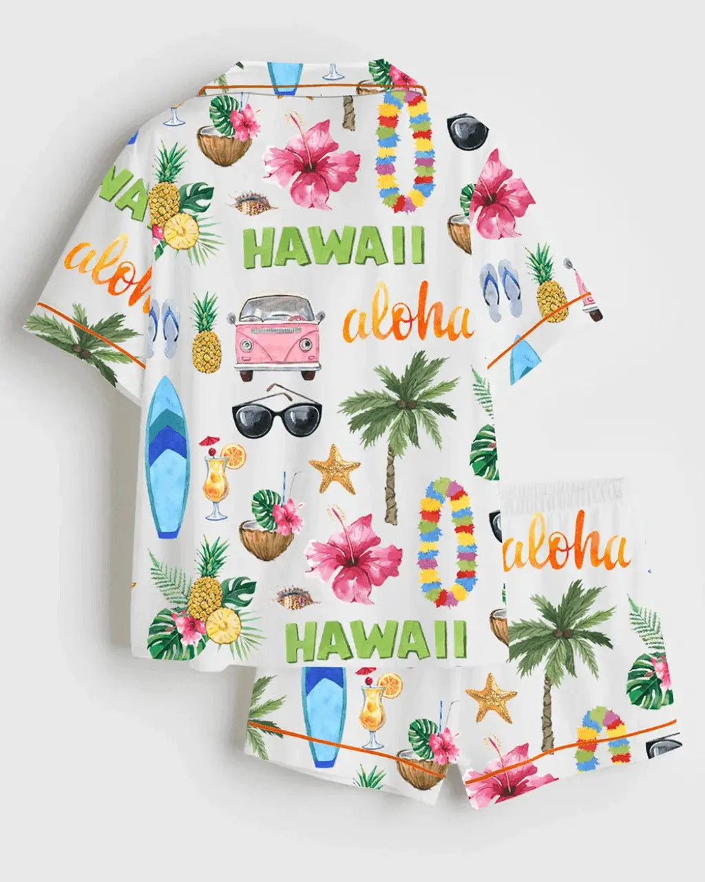 Hawaii Travel Print Pajama Set - OMFORT