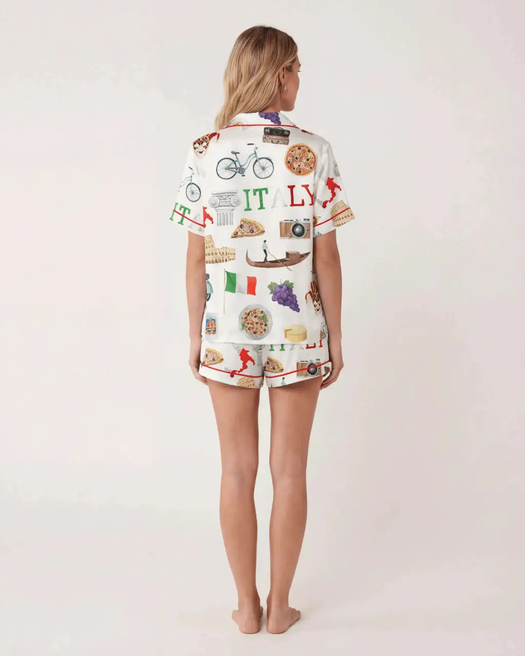 Rome Italy Travel Short Pajama Set - OMFORT